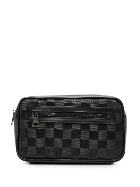 Karl Lagerfeld Bumbag check-patterned logo-embossed belt bag Black 805913563112