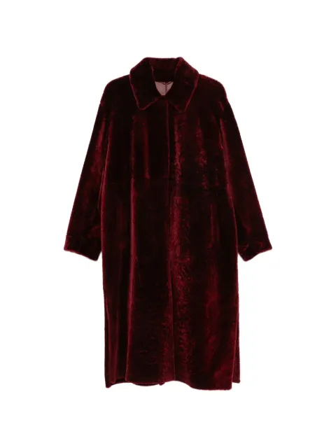 Manzoni 24 spread-collar coat Red 26M1115S23N