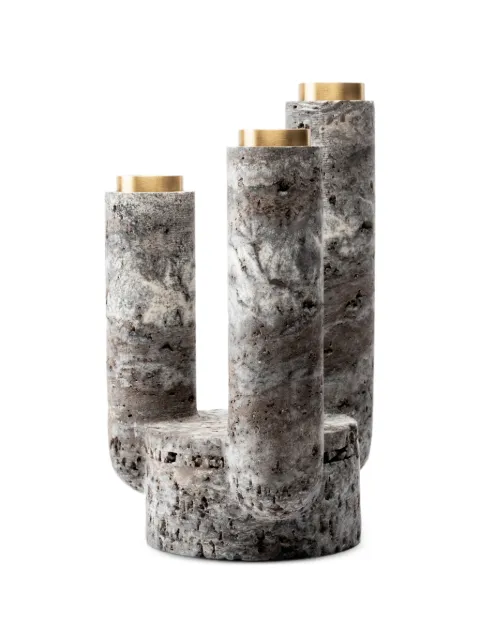 Editions Milano Splendido marble candle holder Grey CB1040