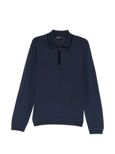 Emporio Armani logo-patch polo shirt Blue EM006224AF27805