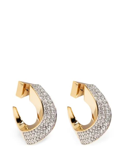 Lanvin crystal-embellished hoop earrings Gold AWCJFBO1LGDTA26