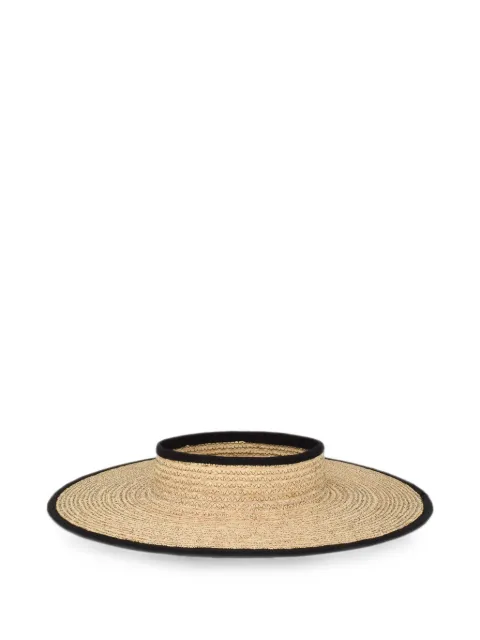 Gigi Burris Millinery Ines wide-brim visor Neutrals HS2605