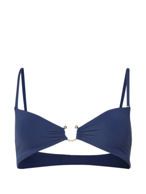 Bond-eye Carly crop reversible bikini top Blue BARE072RV