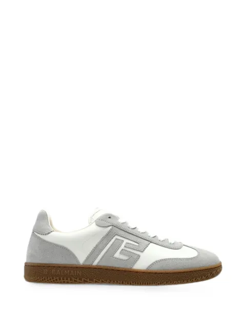 Balmain Swan logo-patch leather sneakers White HN1VI735LBEW