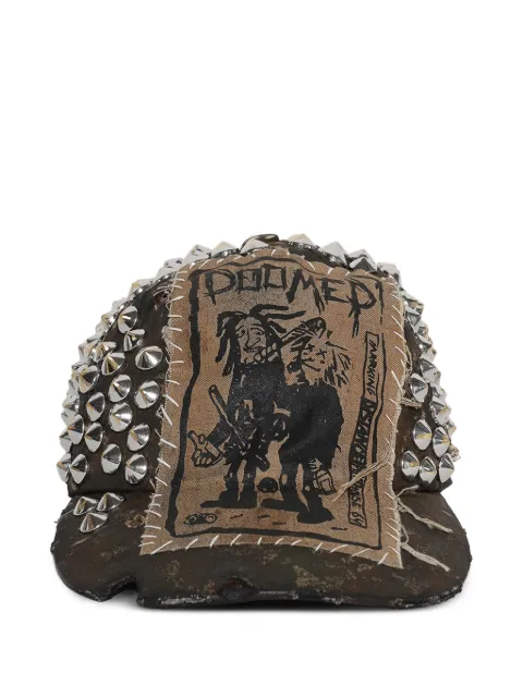 MARKING DISTANCE studded patch-detail cap Brown MD6SXY02APT1532772