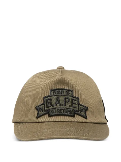 A BATHING APE® logo-patch baseball cap Green 001CPM301018MOLD