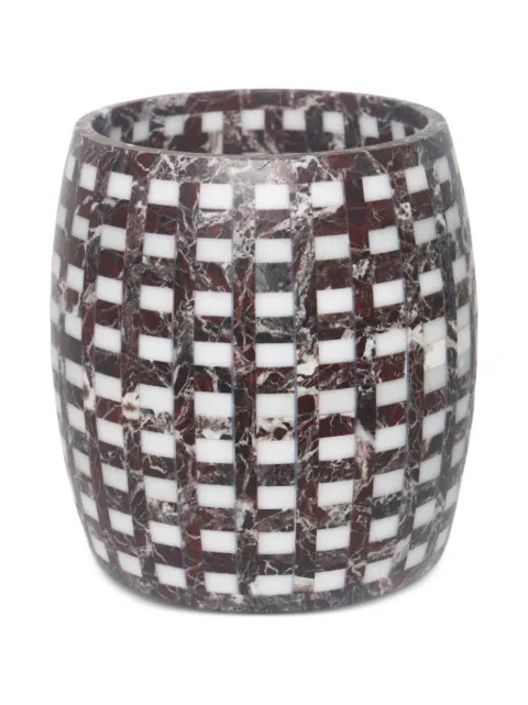 Editions Milano Lace marble vase Red AL1041
