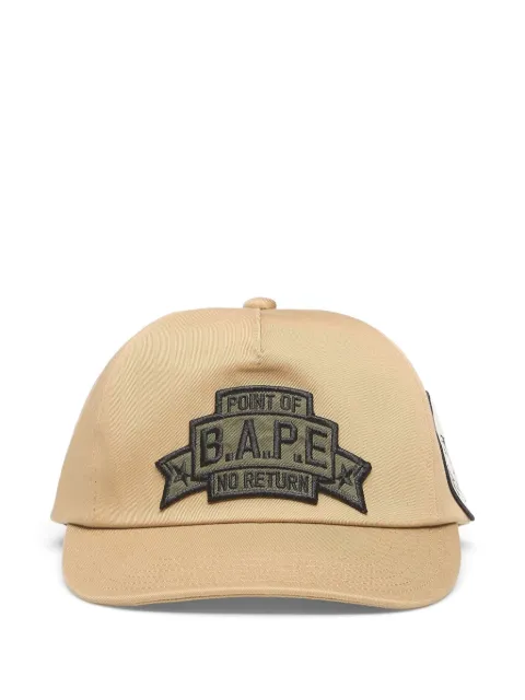 A BATHING APE® logo-patch baseball cap Neutrals 001CPM301018MBEI