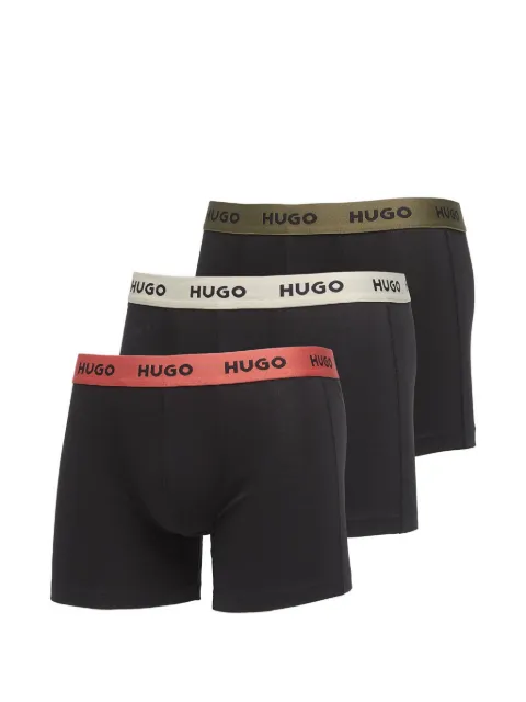 HUGO logo-waistband boxers (set of three) Black 50532613