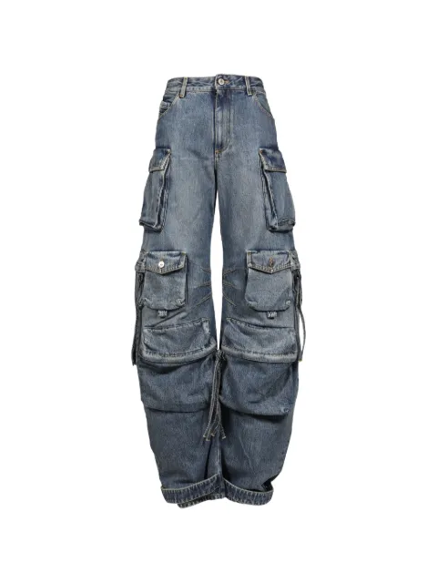 The Attico multi-pocket cargo pants Blue 261WCP00084DDD122AA