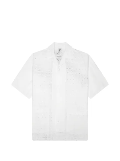 SOUTH2 WEST8 Cabana eyelet-embroidered shirt White SX701A