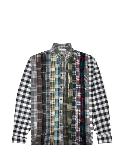 Needles Assorted patchwork flannel shirt Grey SX483MUL