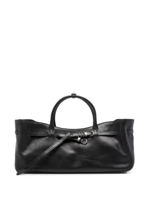 Marge Sherwood Grandma Used belt-detail leather tote bag Black M26431TB11PUBK