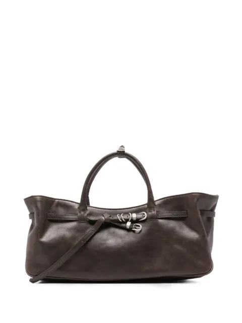 Marge Sherwood Grandma buckled leather tote bag Brown M26431TB11PUSA
