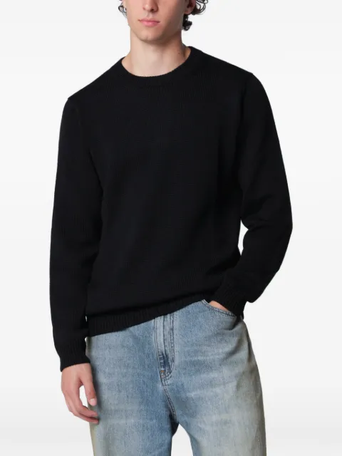 Roberto Collina ribbed-knit crew-neck sweater Black 263MYB02001WO