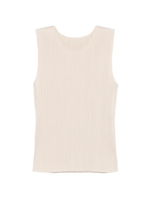 Pleats Please Issey Miyake pleated top Neutrals PP66JK151