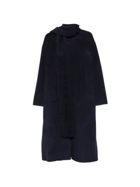 ALICIA AUDREY Camilla scarf-detail coat Blue CO7CCAMILLA