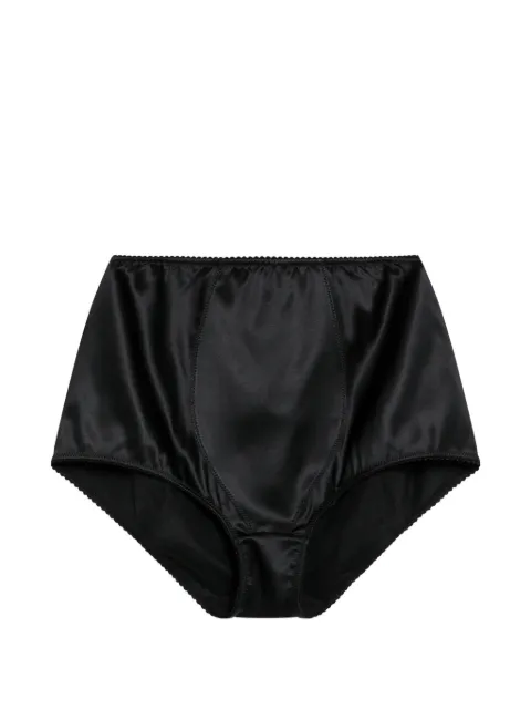 Dolce & Gabbana satin-finish high-waisted briefs Black O2N18TONO13