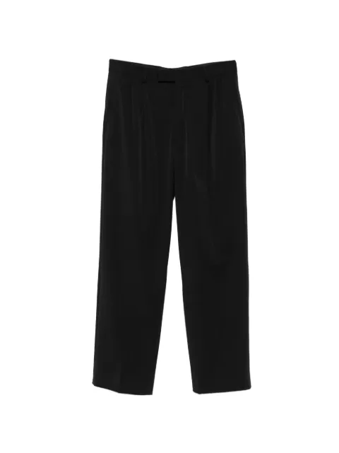 Karl Lagerfeld pleated logo-patch trousers Black 255088563093