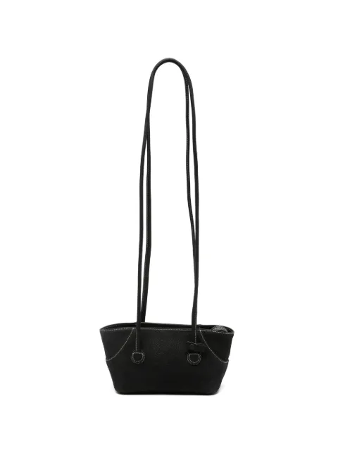 Marge Sherwood small Boat contrast-stitch leather shoulder bag Black M26431CR16NBBK