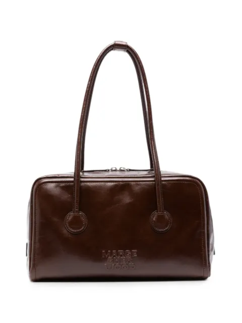 Marge Sherwood Soft Boston crinkle-effect logo-debossed tote bag Brown M26431SB05CRMC