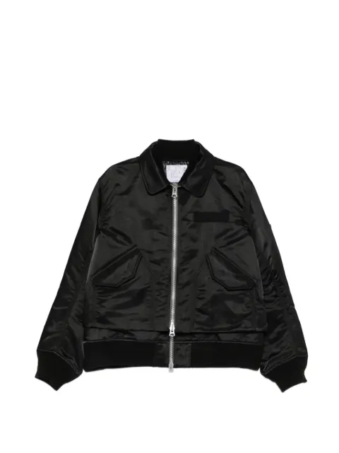 sacai long-sleeve zip-fastening jacket Black 2604039M
