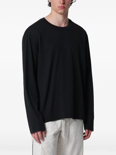 TEKLA long-sleeve sleeping T-shirt Black SLPNGTSLS5CO
