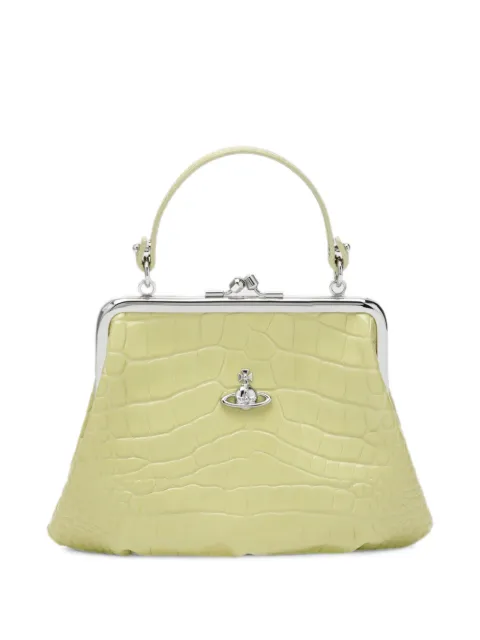 Vivienne Westwood Granny Frame crocodile-effect leather tote bag Yellow 4B010007WL0098