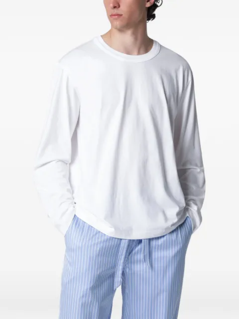 TEKLA long-sleeve pajamas top White SLPNGTSLS4CO