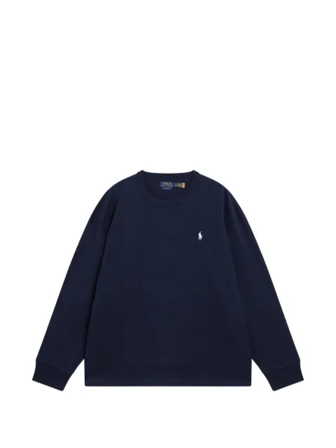 Polo Ralph Lauren logo-embroidered drop-shoulder sweatshirt Blue 710B18909003CO