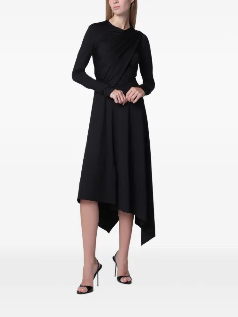 Victoria Beckham ruched asymmetric dress Black 1326JDR007340APL