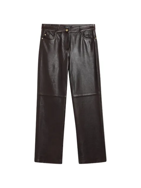 'S Max Mara straight-leg leather trousers Brown SMMPESCALE