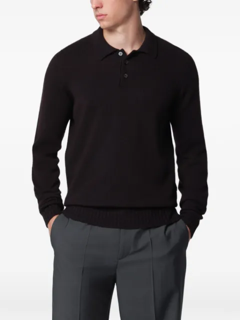 Drumohr long-sleeved polo shirt Brown D8W145NLWO
