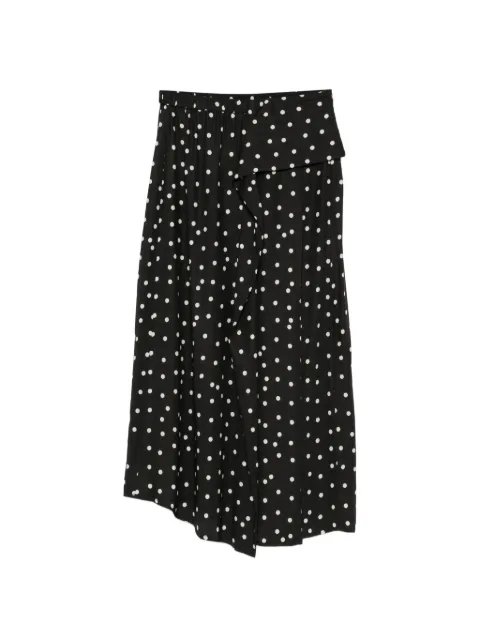 Christian Wijnants Sedona polka-dot ruffled midi skirt Black 8902
