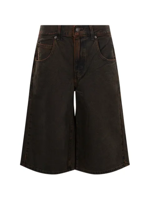 Levi's Super Baggy logo-patch knee-length shorts Brown 005DT0011