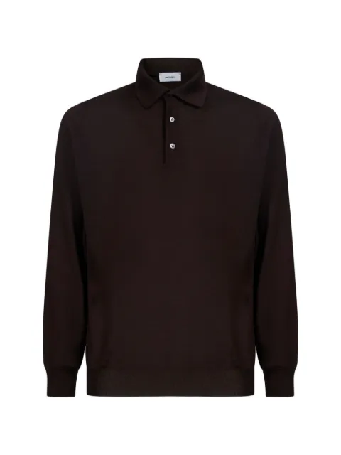 Lardini long-sleeve polo shirt Brown CNLPML62CN64021450