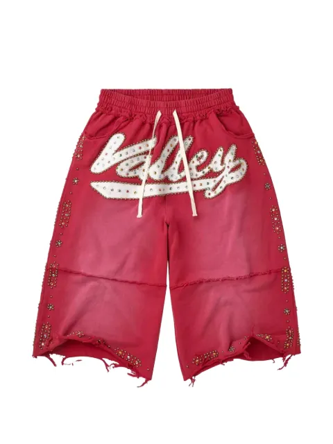 Vale Skittle Sworts crystal-embellished shorts Red VAL288