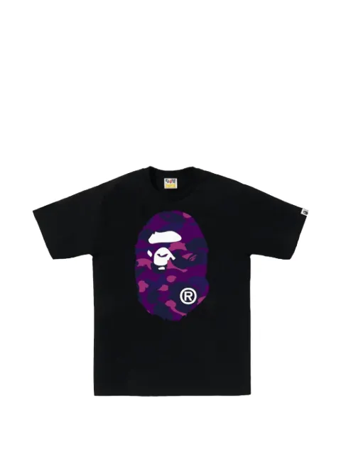 A BATHING APE® Ape Head camouflage-print T-shirt Black 1G30110027BLACKPURPLE