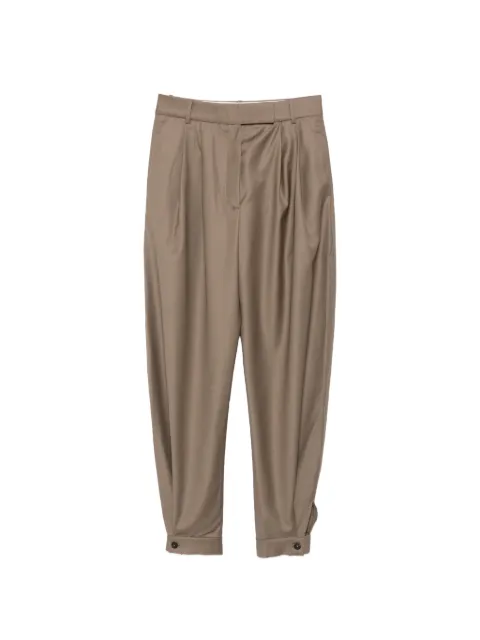 Róhe pleated button-cuff trousers Neutrals 42030193