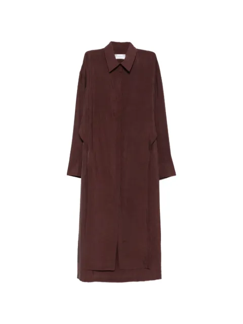 Christian Wijnants Delphi long-sleeve shirt midi dress Red DELPHI8918