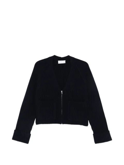 Christian Wijnants Kavari ribbed-knit zip-up cardigan Blue KAVARI8998