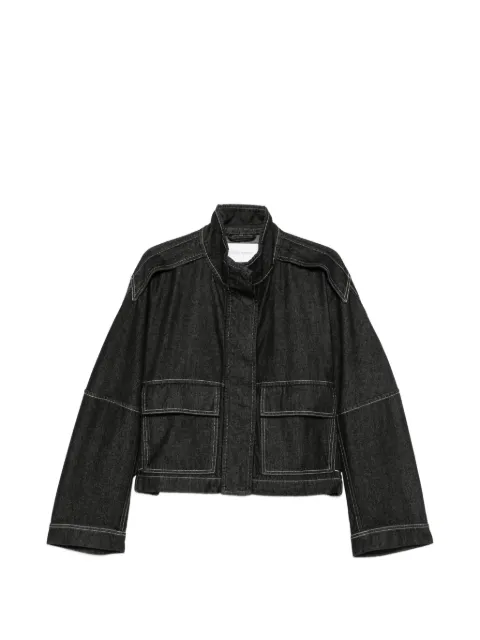 Christian Wijnants Jola contrast-stitch denim jacket Black JOLA8951