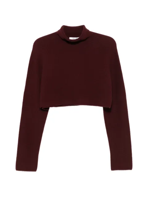 Christian Wijnants Kavin mock-neck cropped sweater Red KAVIN8990
