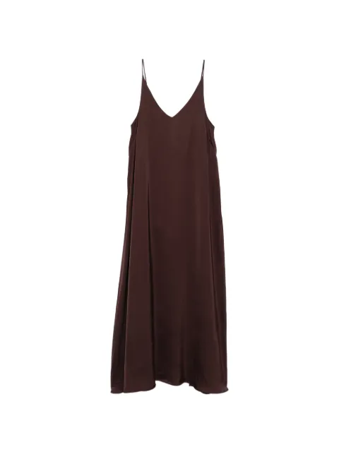 Christian Wijnants Dova V-neck spaghetti-strap midi dress Brown DOVA8919