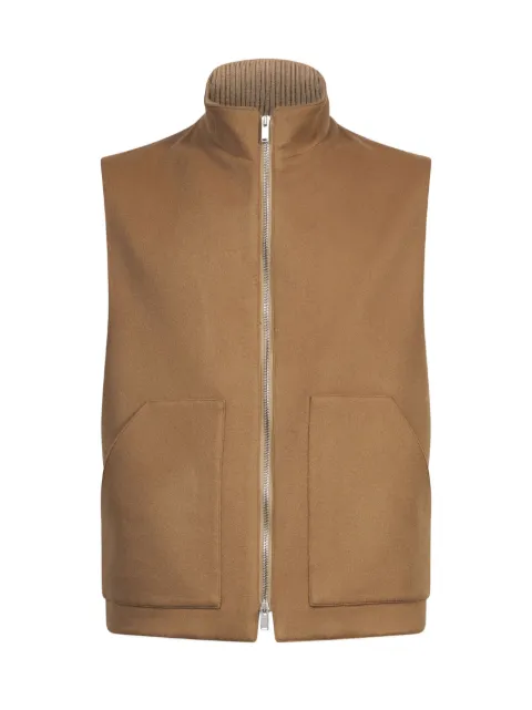 Lardini zip-up high-neck gilet Brown ACSPIKEACSP67642