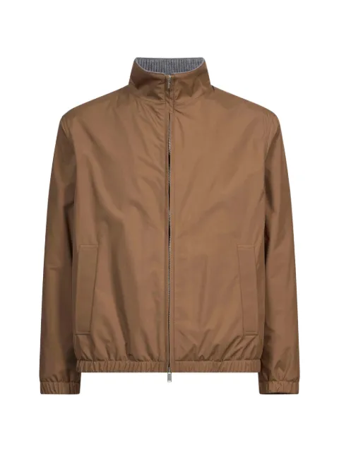 Lardini zip-up high-neck jacket Brown ACARTICACSP67641320