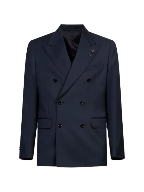 Lardini peaked-lapel double-breasted suit Blue AC5934ECN6441485