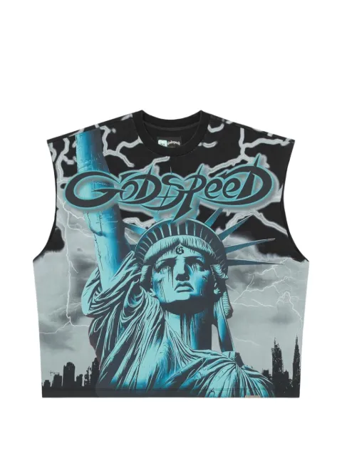 GODSPEED Voltage graphic-print vest Black GS423
