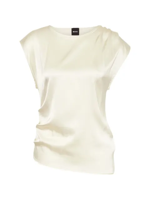 BOSS Etoga draped T-shirt Neutrals 50552058