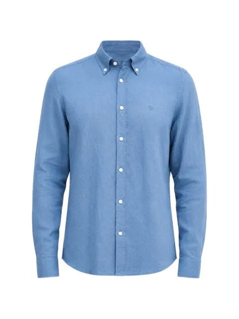 BOSS button-down embroidered logo shirt Blue 50556077